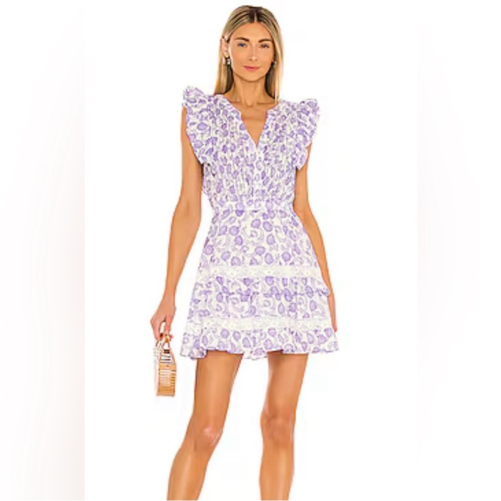 BB Dakota Lilac and White Mini Dress
